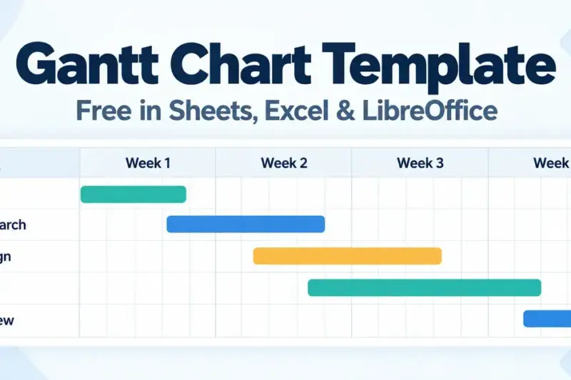 Gantt Chart Template: How to Make One Free in Sheets, Excel and LibreOffice