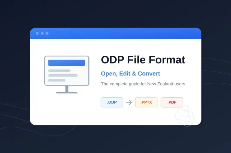 ODP File Format: How to Open, Edit and Convert It in New Zealand